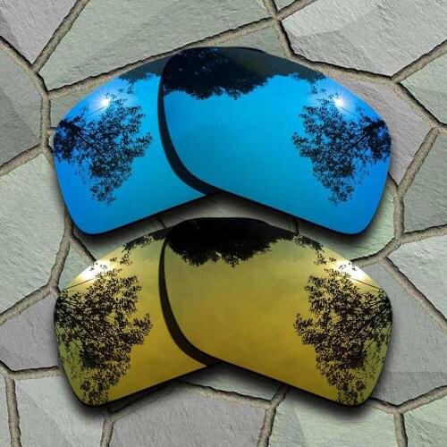 Sky Blue&Yellow Golden Sunglasses Polarized Replacement Lenses for Oakley Big Taco