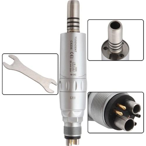 Dental Air Motor LED Fiber Optic Inner Water Low Speed Handpiece Air Turbine 6 Holes CX235-3C COXO/YUSENDENT
