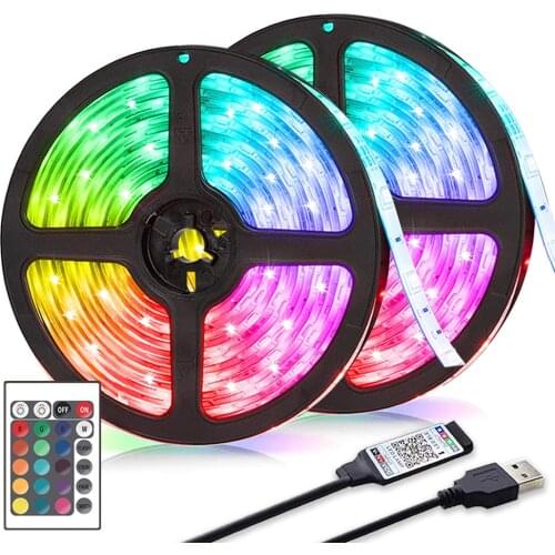 LED Strip Lights Luces RGB 2835 Bluetooth Control DC 5V USB Flexible Lamp For Festival Fita Bedroom Tira TV Backlight Decor Luz
