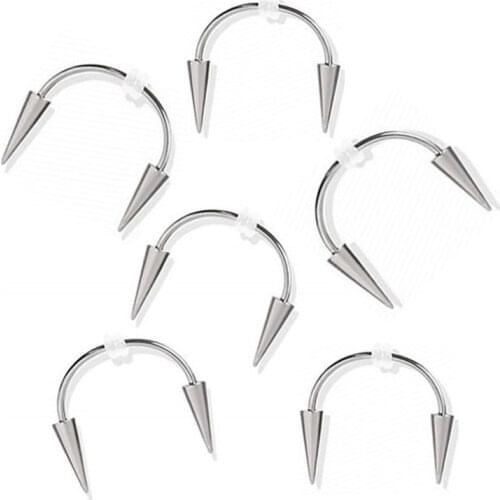 Smile Lip Nail Tooth Decoration Ghost Tooth Tiger Teeth Nail Medical Stainless Steel Piercing C rod Exquisite Piercing Jewelry