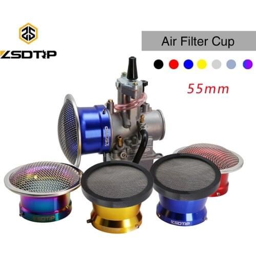 ZSDTRP 55mm Carburetor Air Filters With Screen Mesh For PWK32 PWK34 For Keihin OKO KOSO MIKUNI PZ Carburetor Air Filter Cup