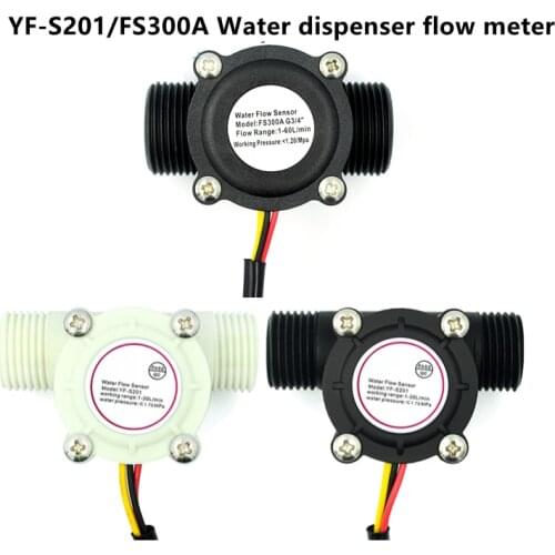 YF-S201 water flow sensor 4/6 points G1/2/3/4 interface FS300A water dispenser Hall flowmeter