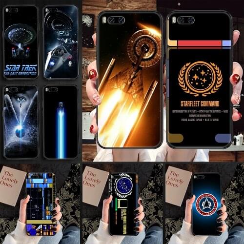 Star Trek Stars spaceship Phone case For Xiaomi Mi Max Note 3 A2 A3 8 9 9T 10 Lite Pro Ultra black trend bumper fashion funda