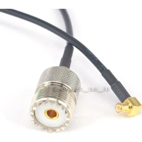 10 Pieces UHF SO239 Female to MCX Male Plug RA 90 Degree Connector RF Cable 7.8