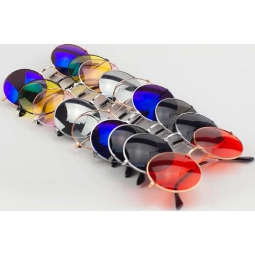 2021 Fashion Retro Vintage Round Sunglasses Ladies European And American Trend Eyewear Metal Frame Jelly Mens Womens Glasses