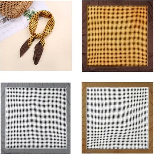 2021Twill headband small scarf Print Square Scarf Women Bandana Hairband Lady Head Wraps Female Shawl Fashion Neckerchief stoles