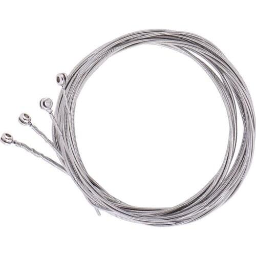 4 Pcs Stainless Steel Bass Strings Bass Guitar Parts Accessories Guitar String Silver Plated Gauge Bass Guitar Music Accessories