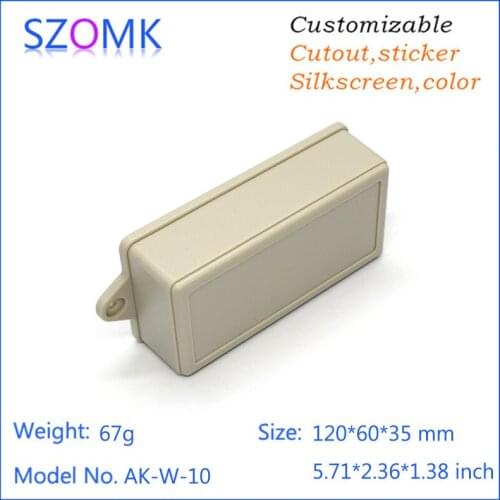 4pcs a lot piece szomk hot selling abs plastic enclosures plastic electronics enclosure box junction housing case 120*60*35mm