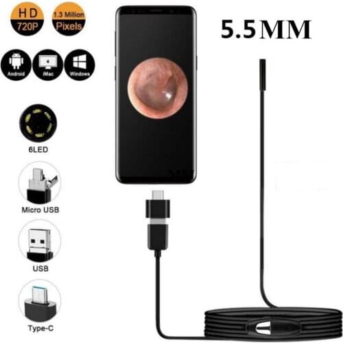 5.5mm 720P for android and Windows OTG USB Endoscope Camera CMOS Borescope