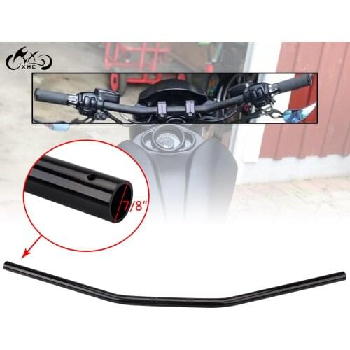 7/8" Gloss Black Drag Bar Straight Handlebar Fit For Harley Sportster 883 1200 Honda VTX1300C Yamaha Suzuki Kawasaki Vulcan 1700