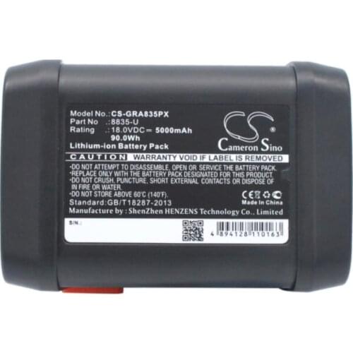 Cameron Sino 5000mAh battery for GARDENA 48-Li 8840 8841 8865 8882 AccuCut 18-Li Li 400 450 AccuJet 9333-20 CST 2018-Li