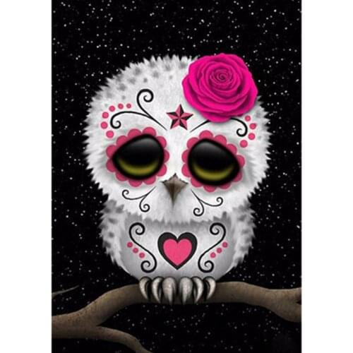 Full Square/Round Drill 5D DIY Diamond Painting "Skull Owl" 3D Rhinestone Embroidery Cross Stitch 5D Home Decor Gift