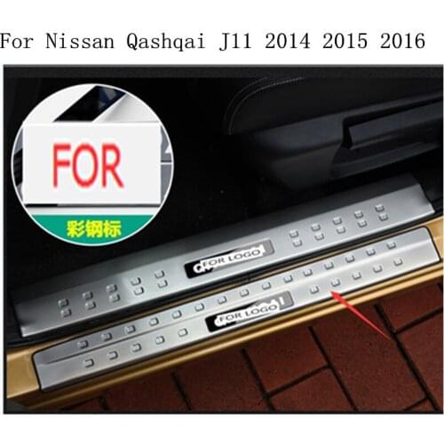 Car Styling For Nissan Qashqai Acessories J11 2014 2015 2016 Sill Door Sills Scuff Pedal Board External Protective Guard