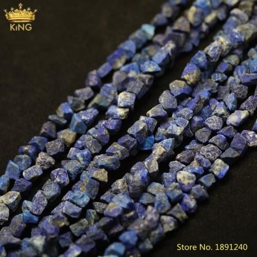 15.5Inch/Strand Natural Lapis Lazuli Irregular Nugget Loose Beads Craft Necklace,Cut Chunky Chip Beads For DIY Jewelry Making