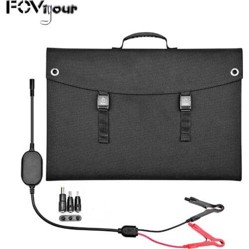 Xionel 120W Portable Foldable ECTFE Solar Panel Charger with Dual USB Ports & 18V DC Output for Phone RV Boat Laptop Tablet