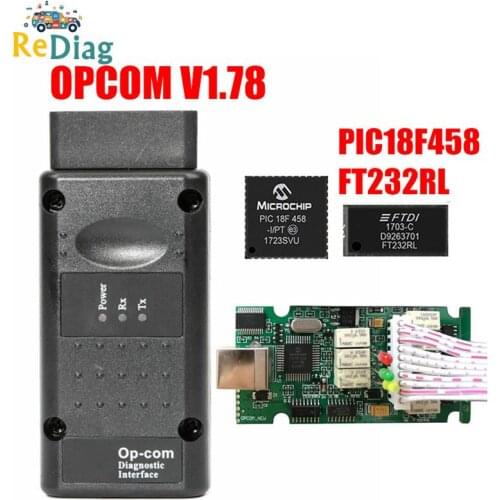 Hot Sale OPCOM V1.99 V1.95 V1.78 V1.70 V1.65 V1.59 For Opel Diagnostic Tool PIC18F458&FTDI Chip NEC Relay OP-COM 120309A