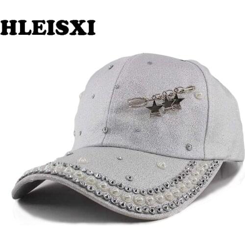 HLEISXI Hip Hop Adult Summer Women Baseball Caps Casual Floral Colorful Brand Hat New Fashion Hats Snapback White Star Hat