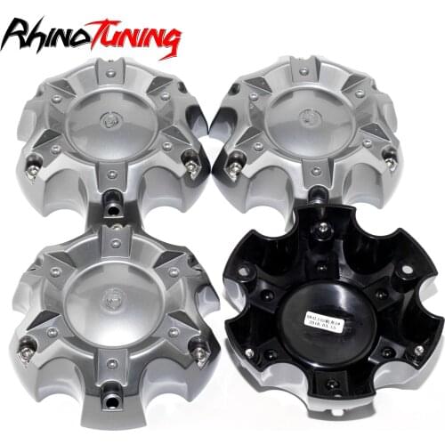4pcs 141mm Car Wheel Rims Cap For WX04 135/139.7-6H S712-17 LG0805-10 Auto Hub Cove Modification Styling Accessories Grey Black