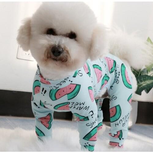 Pet Dog Jumpsuit Thin Puppy 100%Cotton Clothes Long Sleeve Overalls For Small Dogs Pajamas Sweatshirt Chihuahua Poodle Outerwear