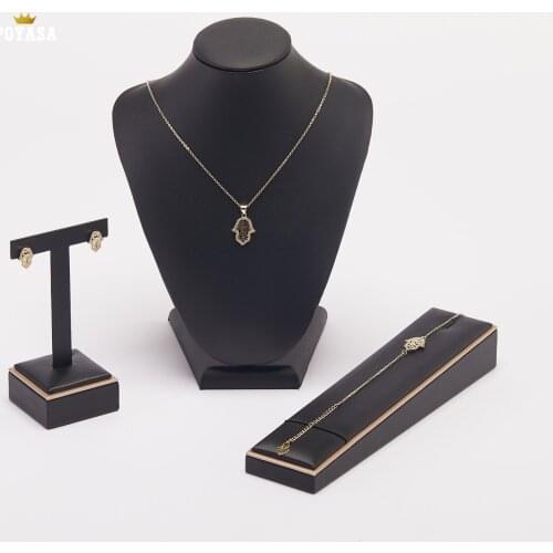 Moroccan Caftan wedding jewelry set for women green stone fashion jewelry set copper high quality jewelry set