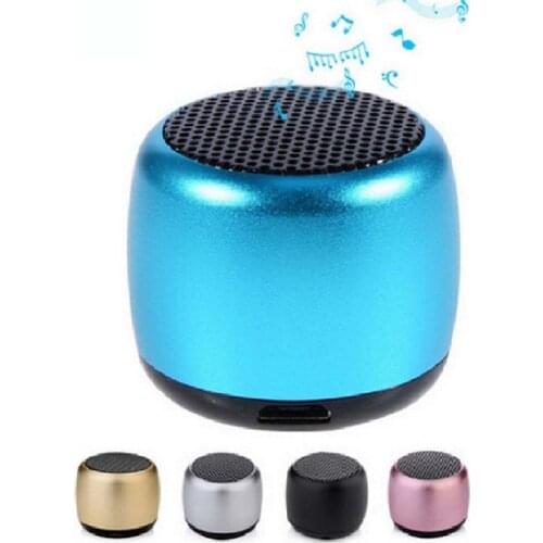 Mini Metal Bluetooth Speaker Wireless Speakers Portable Music Subwoofer Super Bass Stereo Column Mobile Phone Computer Sound Box