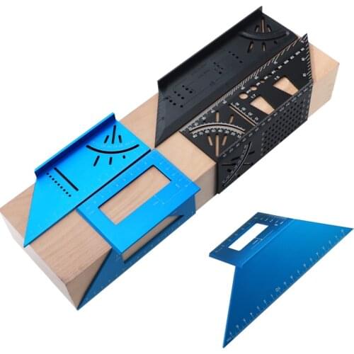 45 90 Degrees Multifunctional Square Angle Ruler Metric Woodworking Scribe Marking Gauge