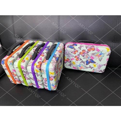 2020 NEW 60 Bottles Diamond Painting Box Tool Container Storage Box Carry Case Holder Hand blue butterfly Bag Zipper bag
