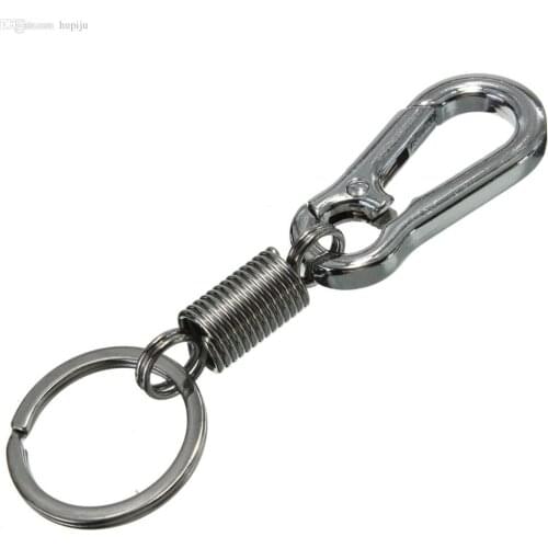 Wholesale-High Quality Stainless Steel Hanging Retractable Keyring Gourd Buckle Carabiner Keychain Waist Belt Clip Buckle