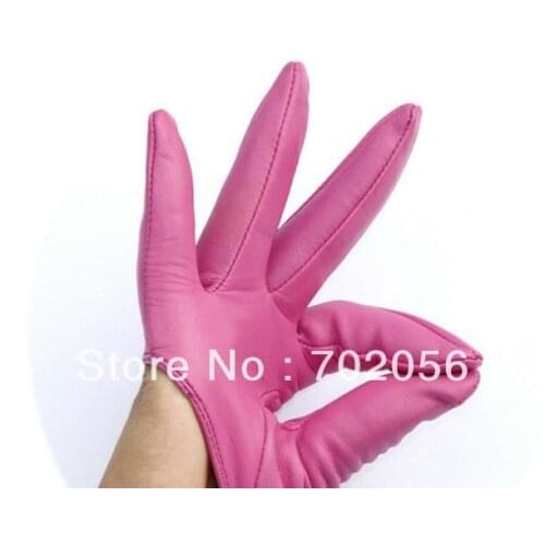 Sex and City Five Finger Leather half/palm gloves leather half palm gloves Lambskin 30pair/lot #3132