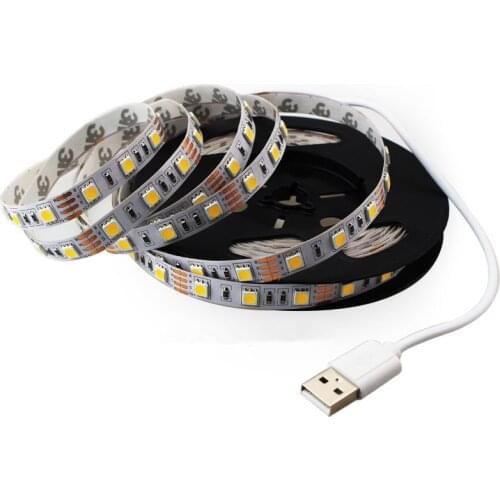 1m/2m/3m/4m/5m smd 5050 5V USB Led strip RGB white Laptop TV background computer Led strip light Flexible tape ribbon