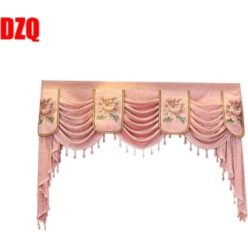 European style Upmarket chenille embroidered Pelmet Retro court spun gold embroidery living room,valance,Additional purchase