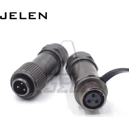 WEIPU ST12series 3pin Metal round cable docking waterproof connector IP68 3 pin connector male and female