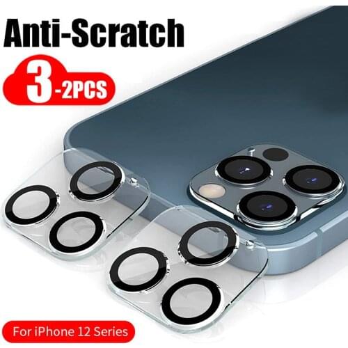 3Pcs All Inclusive Camera Lens Tempered Glass For iPhone 12 Pro Max Mini 11 13 3D Full Cover For iPhone 2021 Back Protector Film