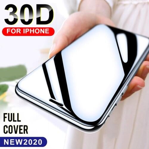 Full Cover Protective Glass on For iPhone 11 Pro Xs Max Xr X Screen Protector Tempered Glass on iPhone 7 8 6 6s Plus Film Curved