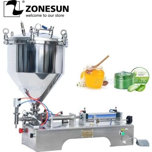 ZONESUN Pressurized High Viscosity Liquid Hand Sanitizer Laundry Detergent Facial Cleanser Bottle Piston Filling Machine