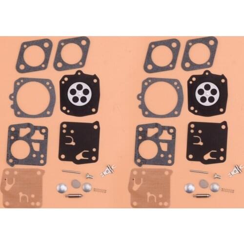 2 Sets Carburetor Repair Rebuild Kit Fit For Jonsered 49SP 50 51 52 60 62 66E HS-21D HS-101C Tillotson RK-23HS Tool Parts