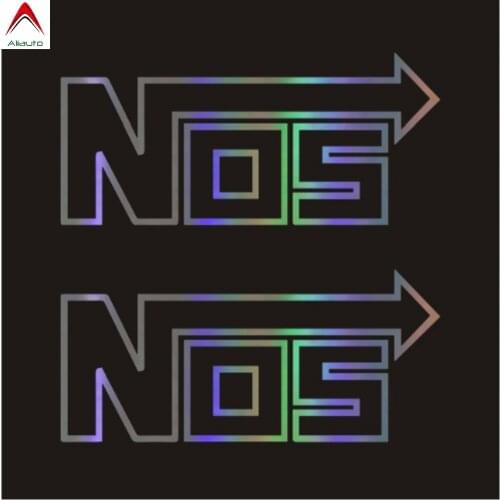 Aliauto 2 X Fashion Car Sticker NOS Nitrous Oxide Automobiles Motorcycles Accessories Vinyl Decal for Chevrolet VW Polo,11cm*4cm