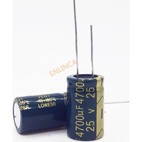 60pcs 25V 4700UF 16*25 high frequency low impedance aluminum electrolytic capacitor 4700uf 25v 20