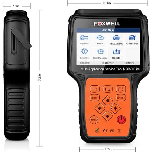 NT650 Elite OBD2 ABS SRS Airbag SAS Scanner Car Diagnosis