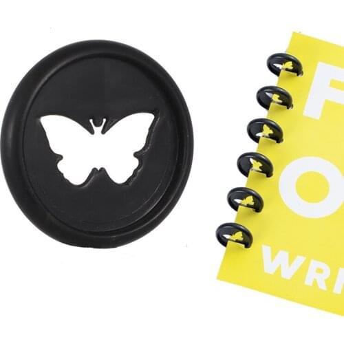 30Pcs 26mm Butterfly Pattern Mushroom Hole Button Disc Loose-leaf Flip Notebook Binding Buckle Office Plastic Binder Rings Discs
