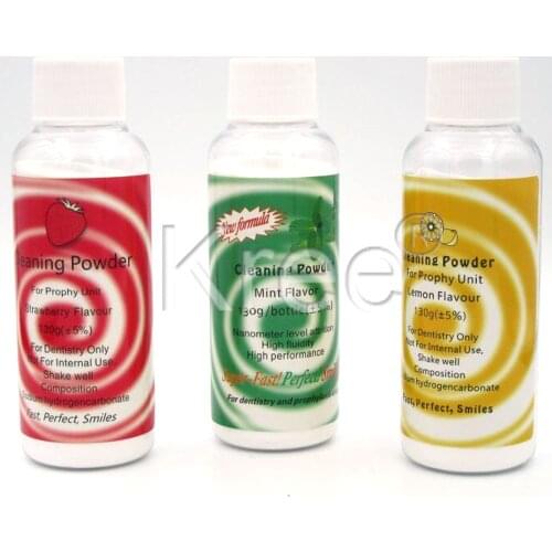 130g Teeth Whitening Essence Dental Cleaning Powder Prophy Air Jet Flow Teeth Polishing Plaque Stain Removal Mint Lemon Flavor