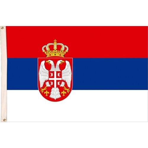 Serbia flag 3ft*5ft 90*150cm bandera polyester Flying for 2018 world cup