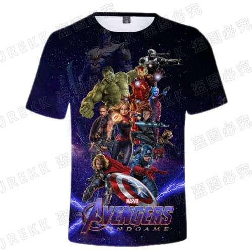 The Avengers T Shirt Men Women Children 3D Printed T-Shirt Summer Short Sleeve Streetwear Cool Tops Marvel Super hero Tee