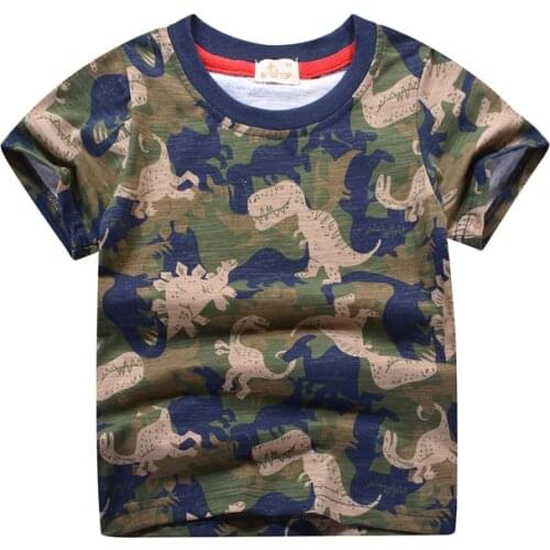 2021 New Camouflage Tactical Shirt Short Sleeve Boy Dinosaur Combat T-Shirt Military Army T Shirt Camo Outdoor Hiking Hunting