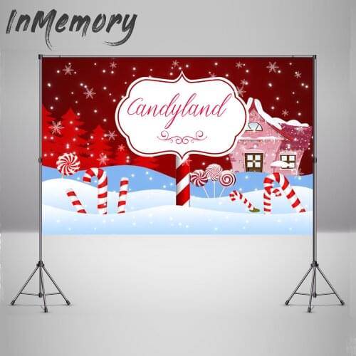 Candy Bar Christmas Celebration Background Baby 1st Birthday Donut Party Banner Photography Backdrop for Photocall Photozone