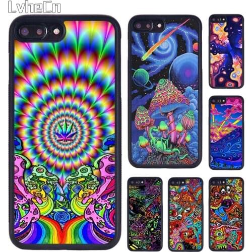 LvheCn Art Aesthetic Trippy Psychedelic Drug Cosmic Phone Case For iPhone SE 6s 7 8 Plus 11 12 Pro X XR XS Max galaxy S8 S9 S10