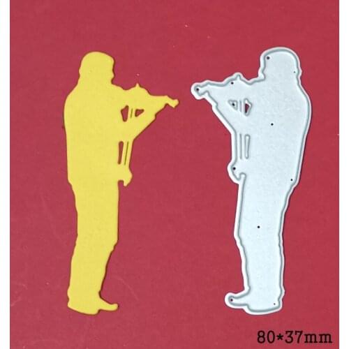 Metal Cutting Dies Violin musician Craft Die Cuts Stencil For Diy Scrapbook Paper Cards Embossing Knife Blade Die Template