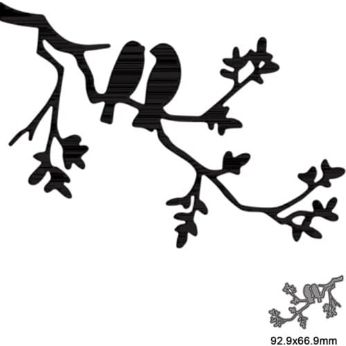 Metal Cutting Dies Cut Die Mold Bird standing on branch Decoration Scrapbook Paper Craft Knife Mould Blade Punch Stencils New