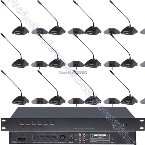 Professional MICWL 350U-D22 1 Chairman + Delegate Classical Meeting Room Digital Talking Speak Conference Microphone Mic System