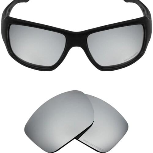 Mryok+ POLARIZED Resist SeaWater Replacement Lenses for-Oakley Big Taco Sunglasses Silver Titanium